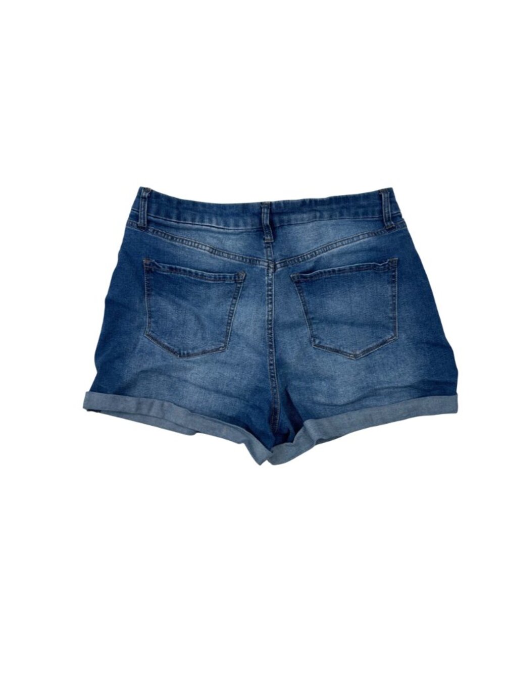 ✨3/$30 No Boundaries Women’s Denim Cuffed Jean Shorts Size 15 Blue - Picture 6 of 6